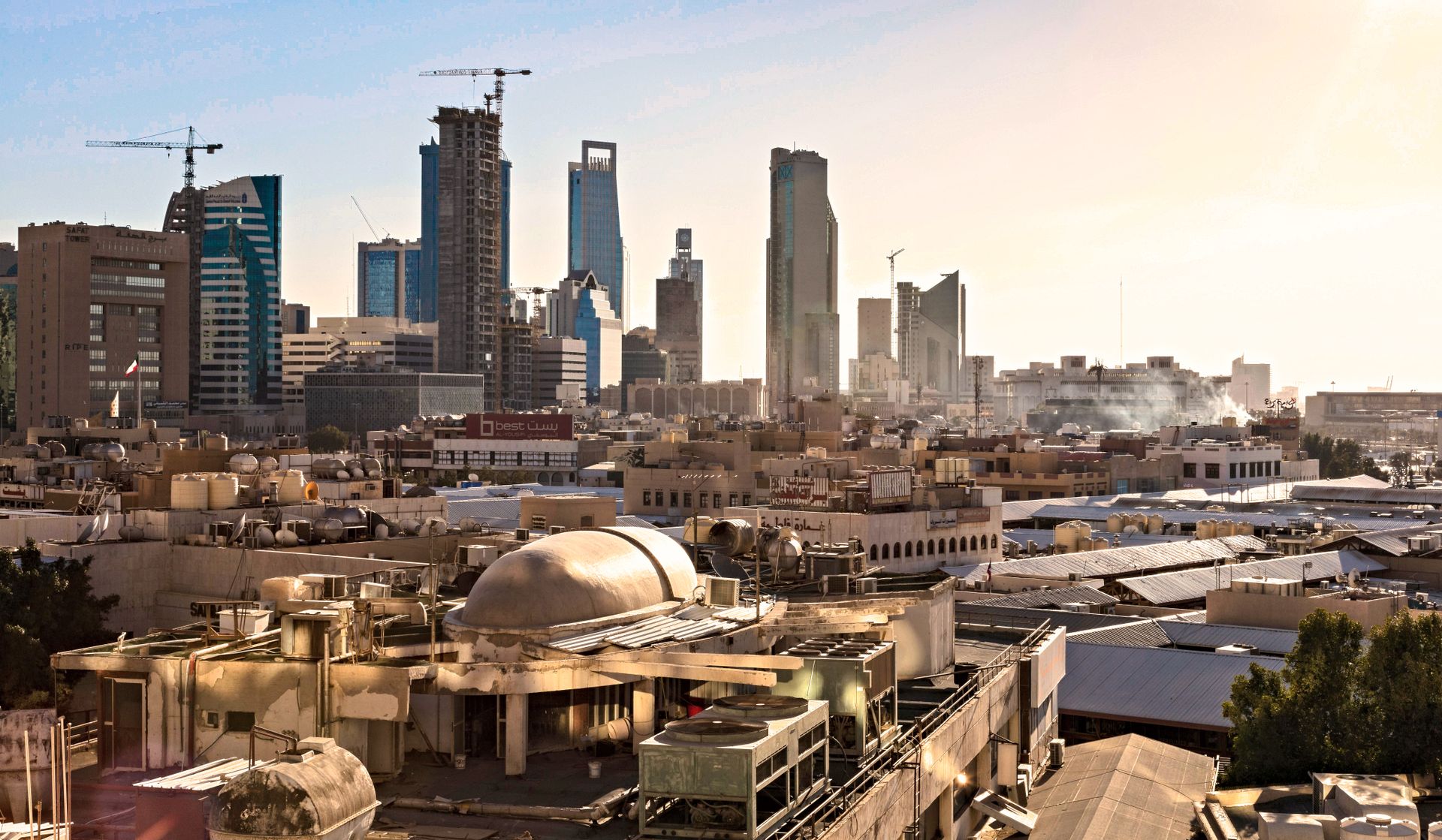 Riyadh city centre in warm evening light